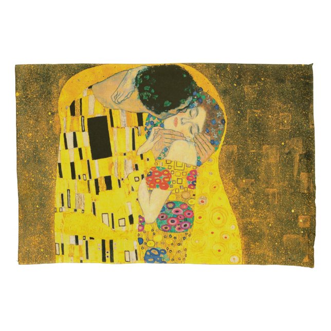 The Kiss by Gustav Klimt Pillowcase (Front)