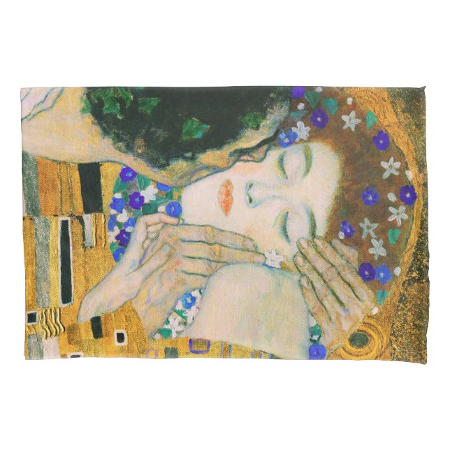 The Kiss by Gustav Klimt Pillowcase (Front)