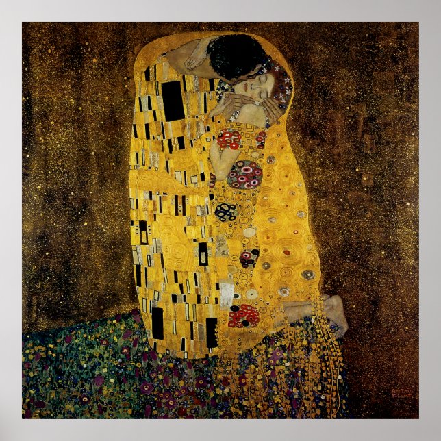 The Kiss by Gustav Klimt Poster (Front)