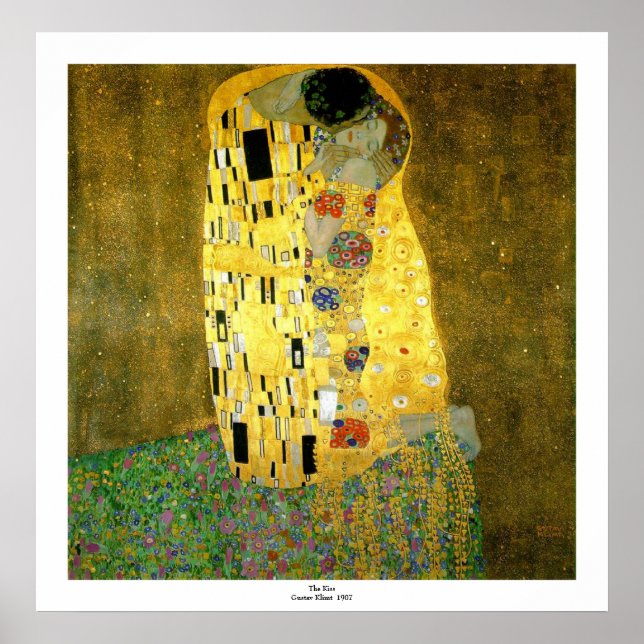The Kiss by Gustav Klimt Poster (Front)
