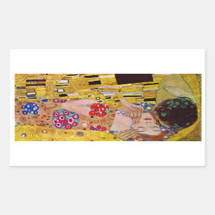 The Kiss by Gustav Klimt Rectangular Sticker