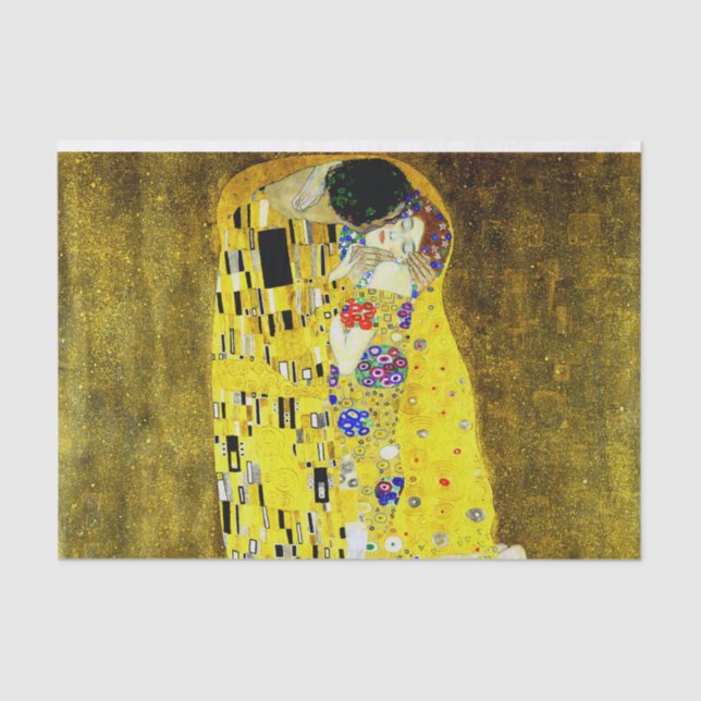 The Kiss by Gustav Klimt,symbolist painter,art Tissue Paper (Front)