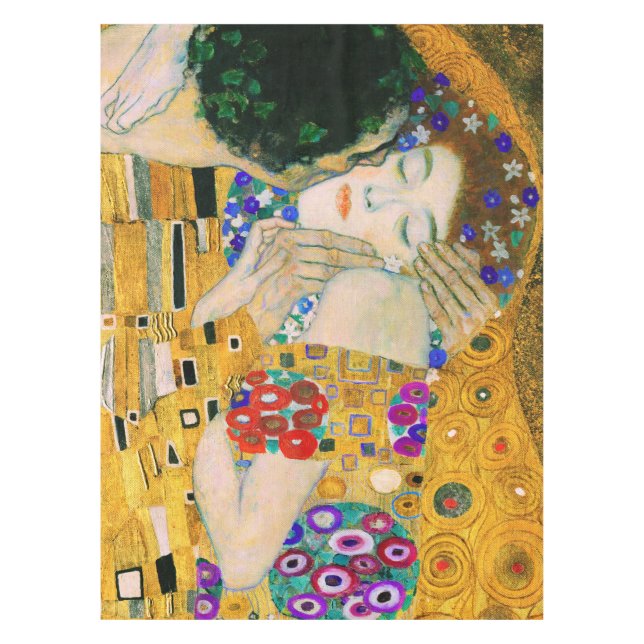 The Kiss by Gustav Klimt Tablecloth (Front)