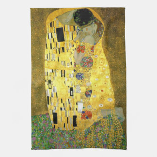 The Kiss by Gustav Klimt Tea Towel
