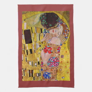 The Kiss by Gustav Klimt Tea Towel
