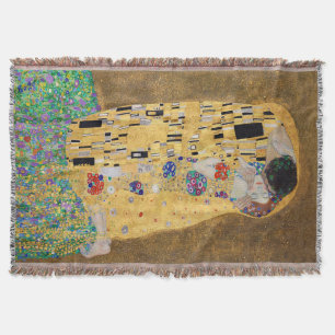 The Kiss by Gustav Klimt Throw Blanket