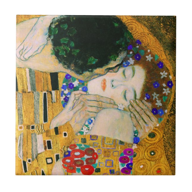 The Kiss by Gustav Klimt Tile (Front)