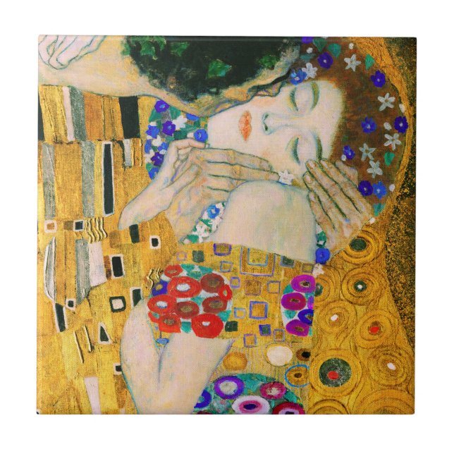 The Kiss by Gustav Klimt Tile (Front)