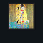 The Kiss by Gustav Klimt, Vintage Art Nouveau Canvas Print<br><div class="desc">The Kiss (Der Kuss) (1907/08) by Gustav Klimt is probably his most famous work. Klimt began work on it in 1907 and it is the highpoint of his so-called 'Golden Period'. The Kiss is a vintage Victorian Era Symbolism fine art love and romance painting featuring a romantic couple in various...</div>