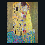The Kiss by Gustav Klimt, Vintage Art Nouveau Notebook<br><div class="desc">The Kiss (Der Kuss) (1907/08) by Gustav Klimt is probably his most famous work. Klimt began work on it in 1907 and it is the highpoint of his so-called 'Golden Period'. The Kiss is a vintage Victorian Era Symbolism fine art love and romance painting featuring a romantic couple in various...</div>