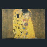 The Kiss by Gustav Klimt, Vintage Art Nouveau Placemat<br><div class="desc">The Kiss (Der Kuss) (1907/08) by Gustav Klimt is probably his most famous work. Klimt began work on it in 1907 and it is the highpoint of his so-called 'Golden Period'. The Kiss is a vintage Victorian Era Symbolism fine art love and romance painting featuring a romantic couple in various...</div>