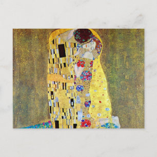The Kiss by Gustav Klimt, Vintage Art Nouveau Postcard