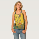 The Kiss by Gustav Klimt, Vintage Art Nouveau Tank Top<br><div class="desc">The Kiss (Der Kuss) (1907/08) by Gustav Klimt is probably his most famous work. Klimt began work on it in 1907 and it is the highpoint of his so-called 'Golden Period'. The Kiss is a vintage Victorian Era Symbolism fine art love and romance painting featuring a romantic couple in various...</div>