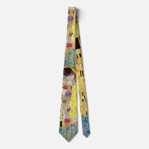 The Kiss by Gustav Klimt, Vintage Art Nouveau Tie