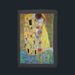 The Kiss by Gustav Klimt, Vintage Art Nouveau Tri-fold Wallet<br><div class="desc">The Kiss (Der Kuss) (1907/08) by Gustav Klimt is probably his most famous work. Klimt began work on it in 1907 and it is the highpoint of his so-called 'Golden Period'. The Kiss is a vintage Victorian Era Symbolism fine art love and romance painting featuring a romantic couple in various...</div>