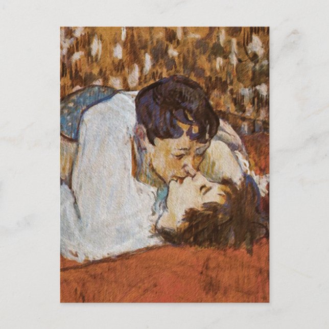 The Kiss - by Henri de Toulouse-Lautrec Postcard (Front)