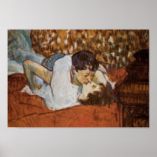 The Kiss - by Henri de Toulouse-Lautrec Poster
