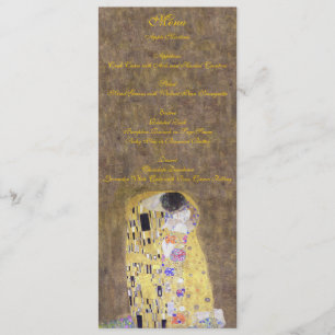 The Kiss by Klimt Wedding Gold Menu