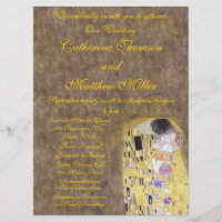 The Kiss by Klimt Wedding Invitation Art Nouveau