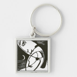 The Kiss By Moonlight and Ocean Key Ring