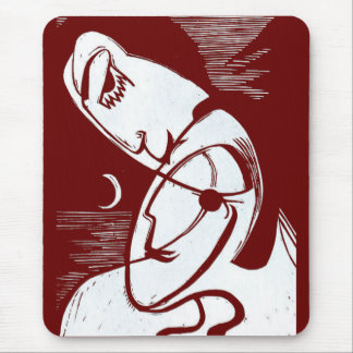 The Kiss By Moonlight and Ocean Mouse Mat