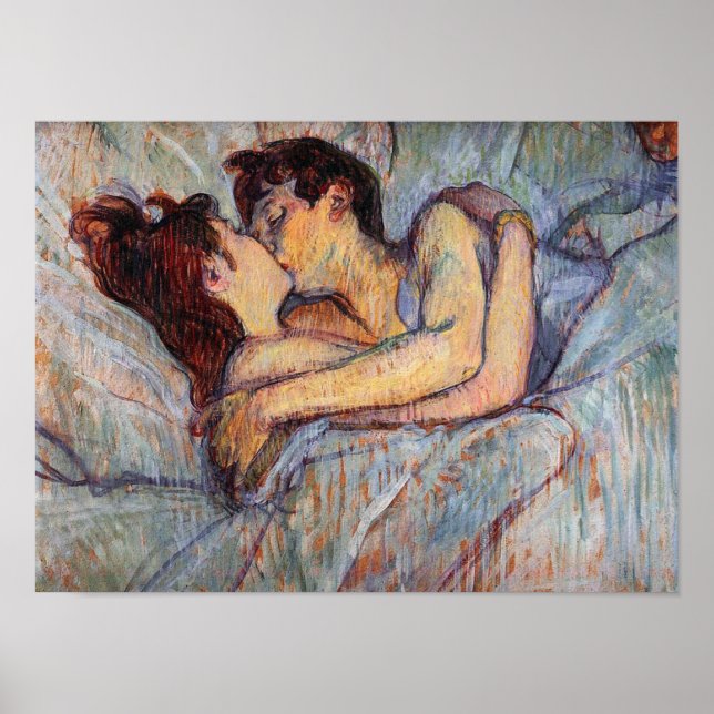 The Kiss by Toulouse Lautrec Poster (Front)