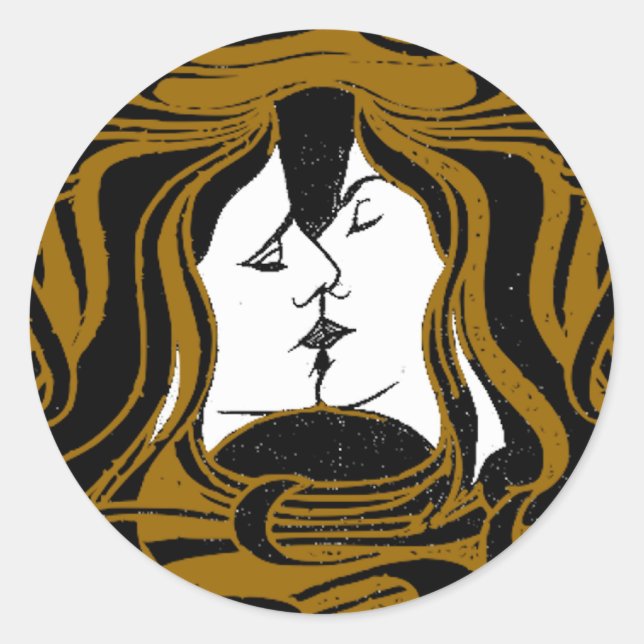 The Kiss Classic Round Sticker (Front)