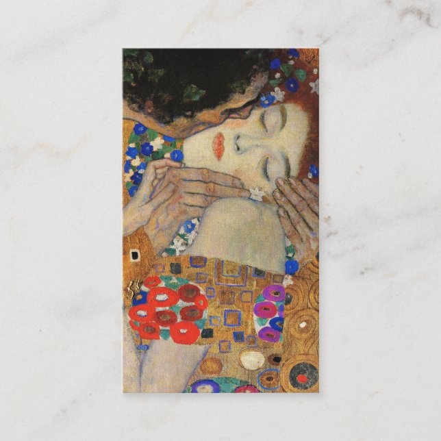 The Kiss (Detail) Gustav Klimt Business Card (Front)