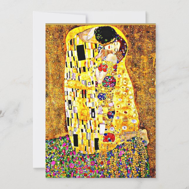 The Kiss, famous painting by Gustav Klimt Card (Front)
