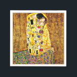 The Kiss, famous painting by Gustav Klimt Napkin<br><div class="desc">The Kiss,  passionate painting by Austrian Symbolist artist Gustav Klimt</div>