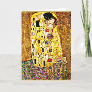 The Kiss, famous painting, Thank You Card