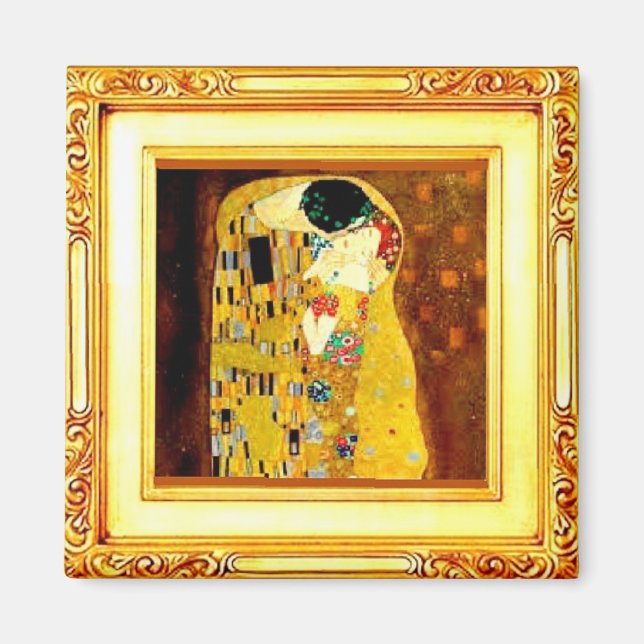 The Kiss, Fine Art by Gustav Klimt Magnet (Front)