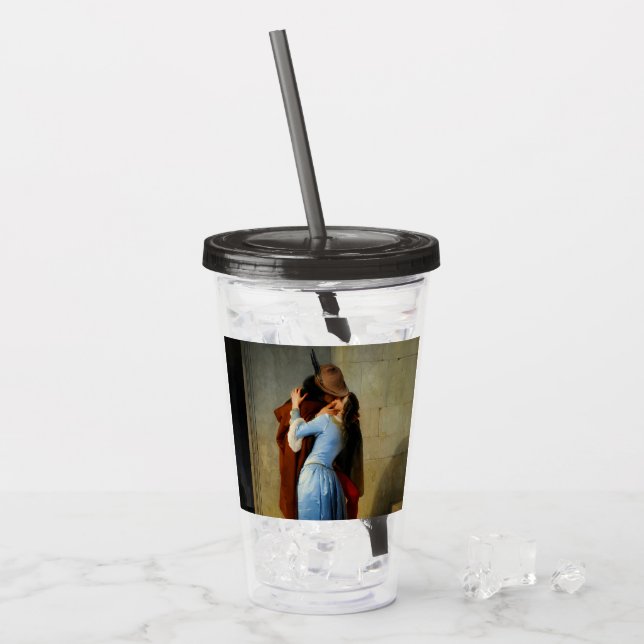 The Kiss Francesco Hayez Acrylic Tumbler (Front Ice)