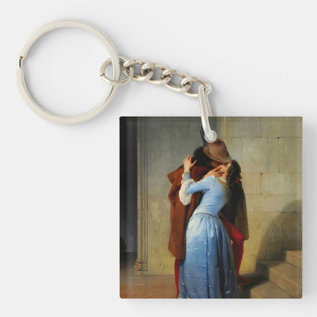 The Kiss Francesco Hayez Key Ring (Front)