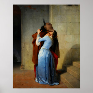The Kiss Francesco Hayez Poster