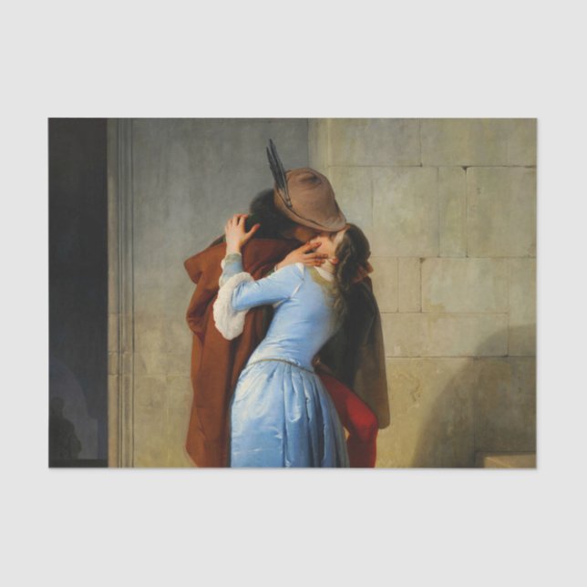 The Kiss Francesco Hayez Tissue Paper (Front)