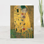 The Kiss - Gustav Klimt Card<br><div class="desc">Famous romantic painting by Gustav Klimt. The Kiss is a beautiful masterpiece for true lovers of great art.</div>