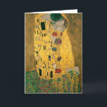 The Kiss - Gustav Klimt Card<br><div class="desc">Famous romantic painting by Gustav Klimt. The Kiss is a beautiful masterpiece for true lovers of great art.</div>