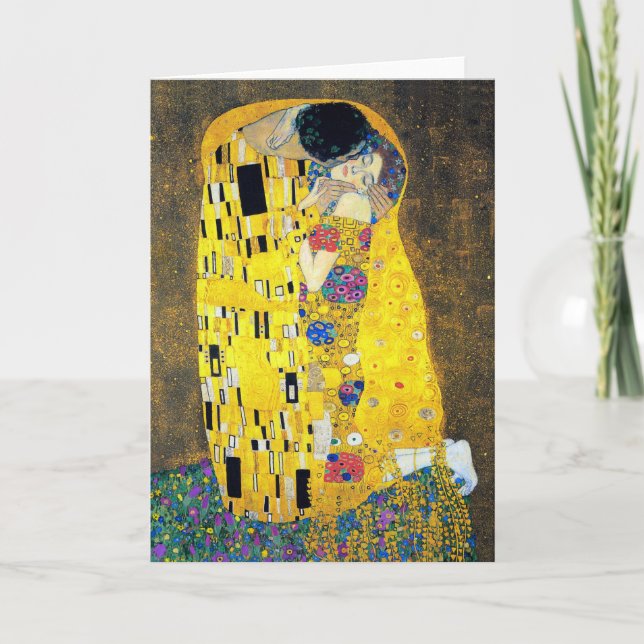 The Kiss, Gustav Klimt Card (Front)