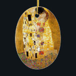The Kiss Gustav Klimt Ceramic Tree Decoration<br><div class="desc">Imperial Austrian Painter Gustav Klimt's masterpiece : The Kiss painting</div>