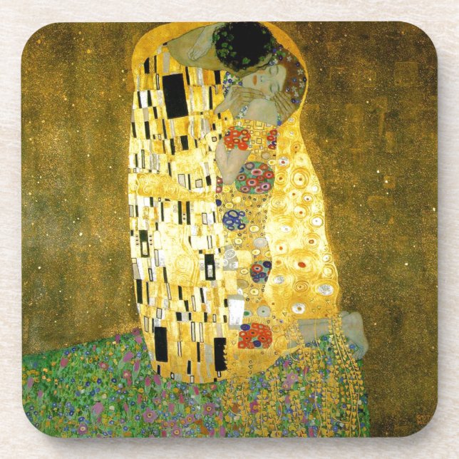 The Kiss ~ Gustav Klimt Coaster (Front)
