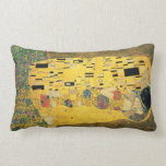 The Kiss - Gustav Klimt Lumbar Cushion<br><div class="desc">This is a vintage painting titled "The Kiss" by Gustav Klimt.</div>