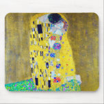 The Kiss, Gustav Klimt Mouse Mat<br><div class="desc">Gustav Klimt (July 14, 1862 – February 6, 1918) was an Austrian symbolist painter and one of the most prominent members of the Vienna Secession movement. Klimt is noted for his paintings, murals, sketches, and other objets d'art. In addition to his figurative works, which include allegories and portraits, he painted...</div>