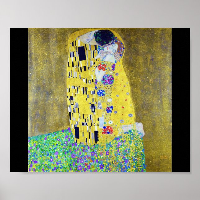 The Kiss, Gustav Klimt Poster (Front)