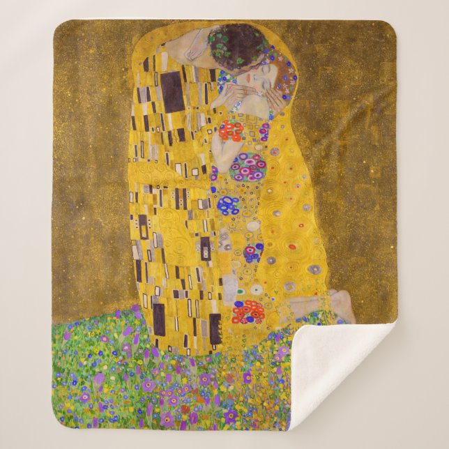 The Kiss | Gustav Klimt | Sherpa Blanket (Front)