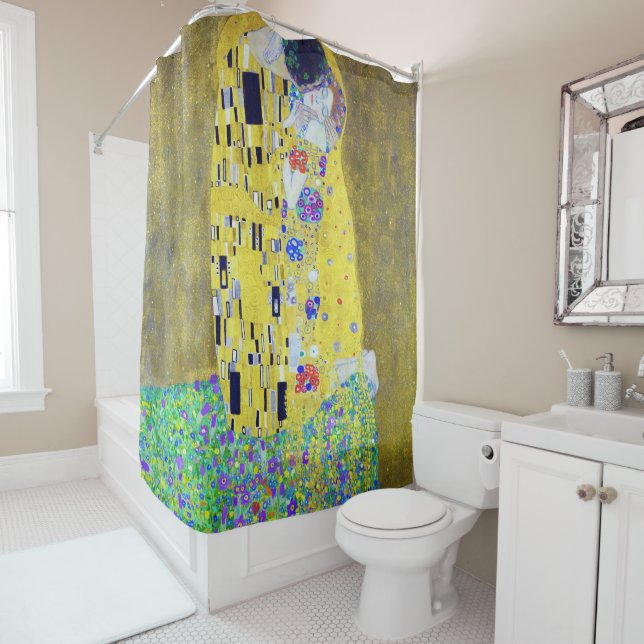 The Kiss, Gustav Klimt Shower Curtain (In Situ)
