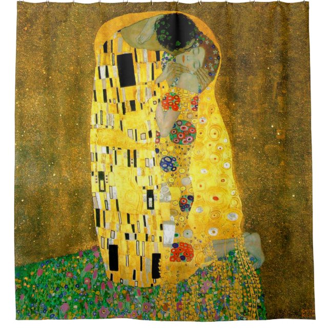 The Kiss ~ Gustav Klimt Shower Curtain (Front)