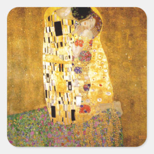 The Kiss Gustav Klimt Square Sticker