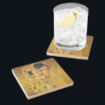 the Kiss - Gustav Klimt  Stone Coaster<br><div class="desc">Gustav Klimt - fine art Stone Coaster</div>