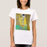 The Kiss, Gustav Klimt T-Shirt<br><div class="desc">Gustav Klimt (July 14, 1862 – February 6, 1918) was an Austrian symbolist painter and one of the most prominent members of the Vienna Secession movement. Klimt is noted for his paintings, murals, sketches, and other objets d'art. In addition to his figurative works, which include allegories and portraits, he painted...</div>